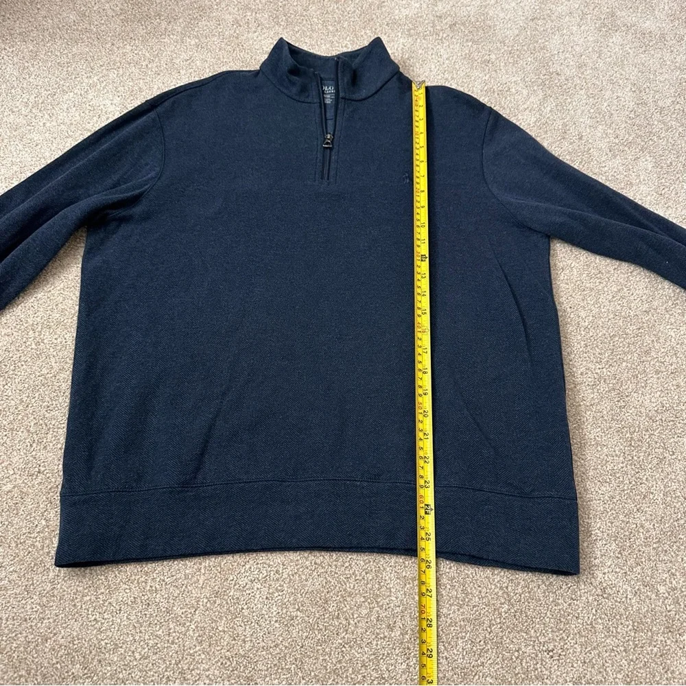 Polo Ralph‎ Lauren Quarter Zip Pullover Sweater Navy Herringbone Men’s Medium
